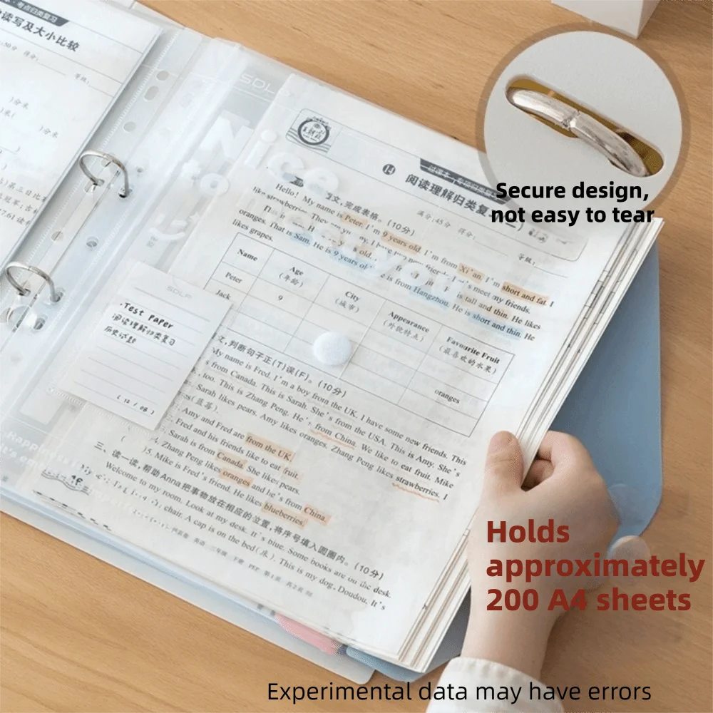 

Портативный набор папок для документов из полипропилена, съемная водонепроницаемая папка формата А4, вместительная папка для хранения тестов, школьные принадлежности