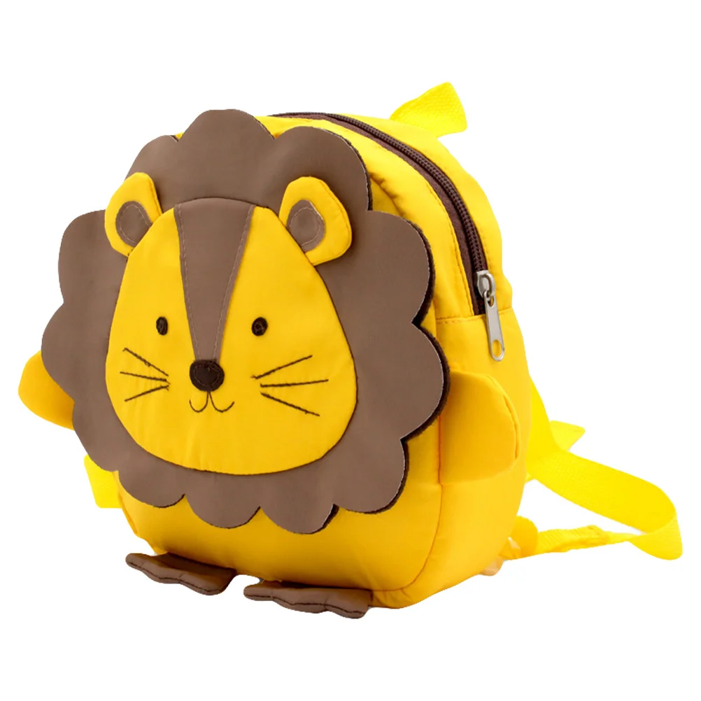 Mochila antimochila con diseño de León de dibujos animados, hebilla ajustable para el pecho, educación temprana para niños pequeños, bolso escolar para guardería, tela Oxford