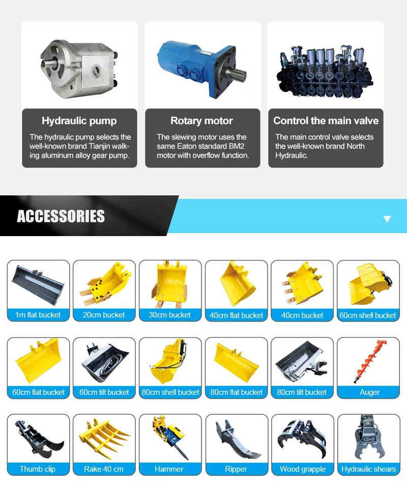 Customized high efficiency EPA gasoline engine mini bucket digger hydraulic small 1.6ton excavator price