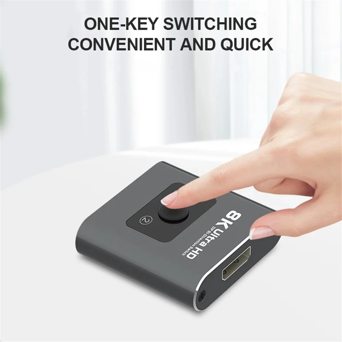 

HD 8K 60 Гц двунаправленный переключатель 1 в 2 выхода HDMI-совместимый разветвитель видеораспределитель с двойным дисплеем для ноутбука PCJADD