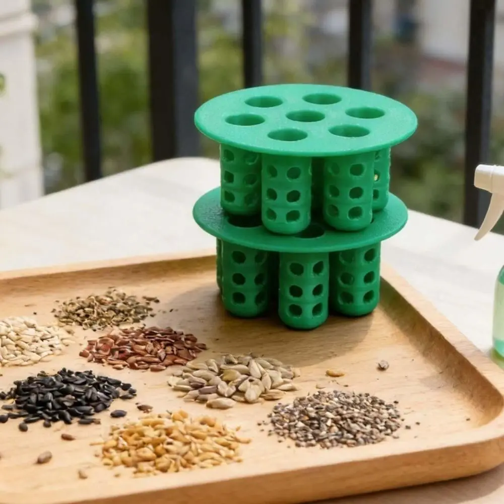 7-Hole Seed Germination Tray No Soil Space-Saving Seedling Tray Easy Setup Garden Nursery Pot