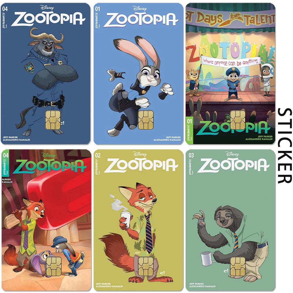 

Nimated Movie Zootopia 2 Bank Card Sticker Credit Card Nick Wilde Judith Gary Sticker Bus Pass Diy Sticker Small Chip Gifts