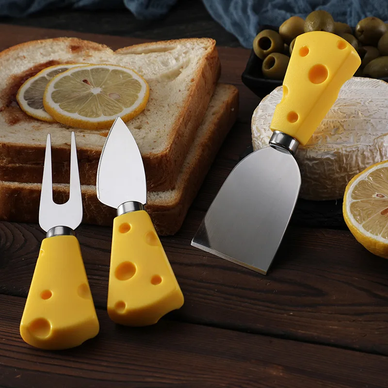 1PC Stainless Steel Cheese Knives Cutlery Creative Butter Spatula ForK Spoon Cake Pastry Slicer Cutter Kitchen Baking Tools