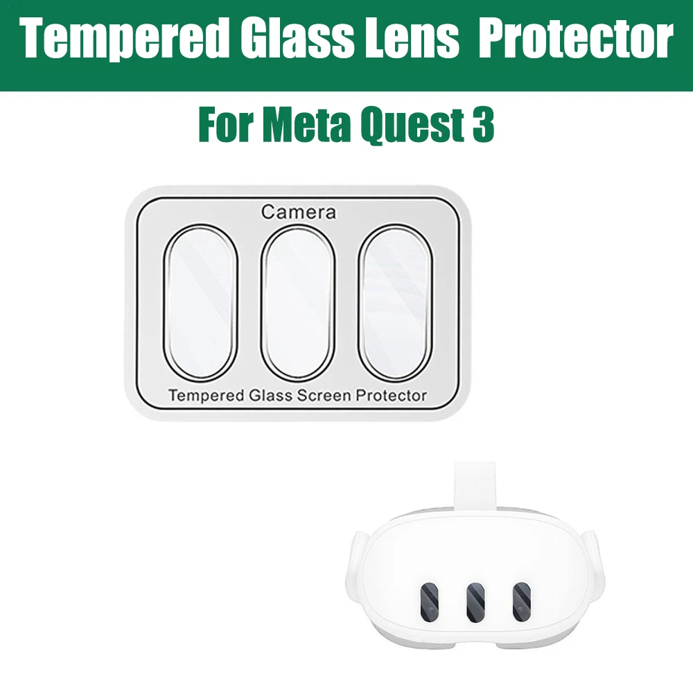 Tempered Glass Lens Screen Protector Film For Meta Quest 3 VR Headsets Accessories Dust Proof Lens Cover for Oculus Quest 3