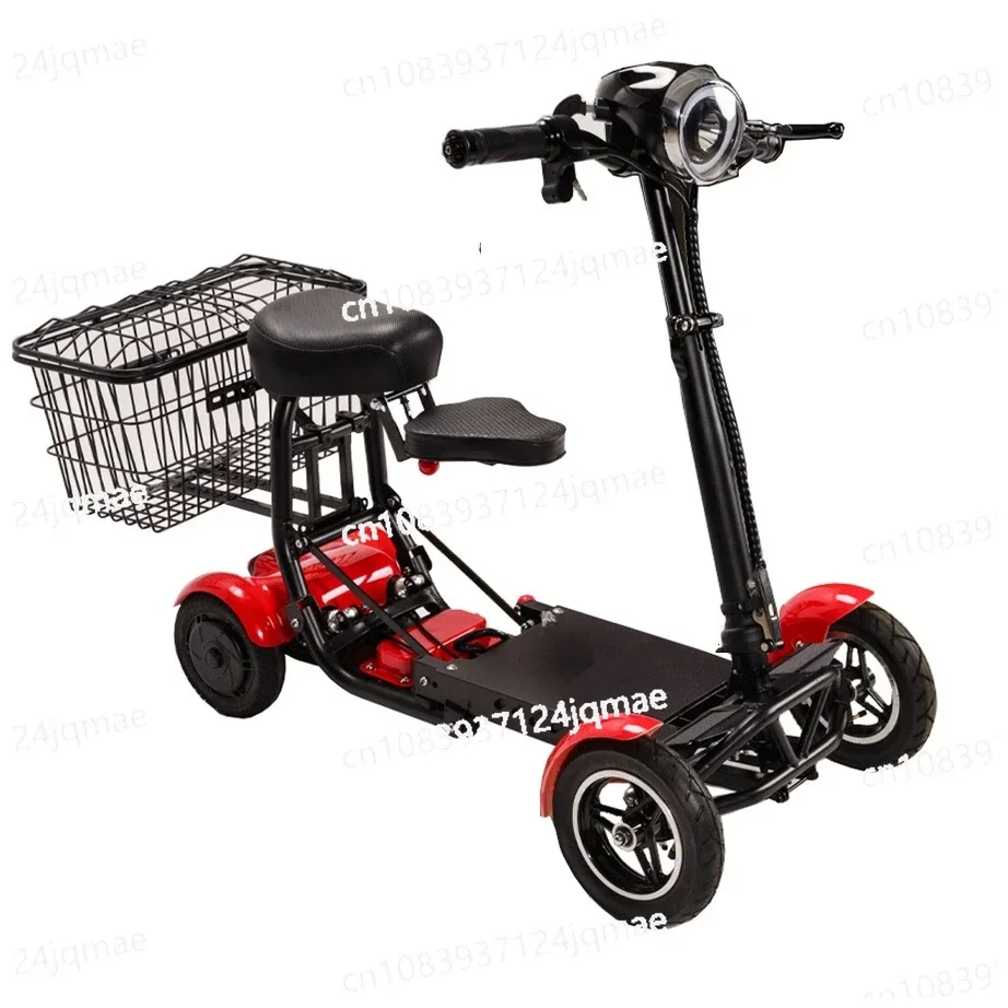 Disabled 4 Wheel Dual Motor Electric Folding Mobility Scooter Elderly Adult Handicap Mobility Electric Scooter