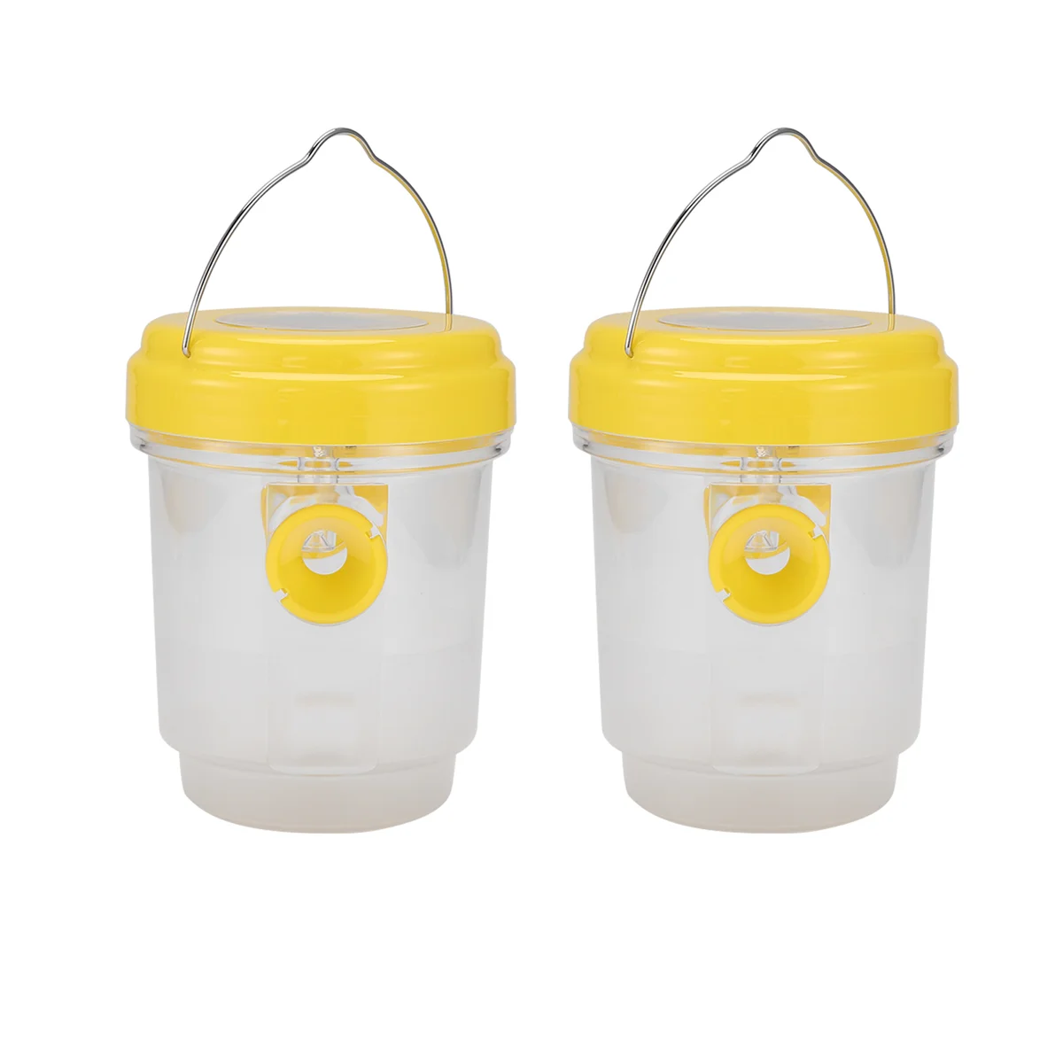 A03V 2 パック ソーラーワスプトラップ 屋外吊り下げ、ライト付きワスプキャッチャー吊り下げ イエロージャケット、スズメバチ、ミツバチ、スズメバチトラップ用