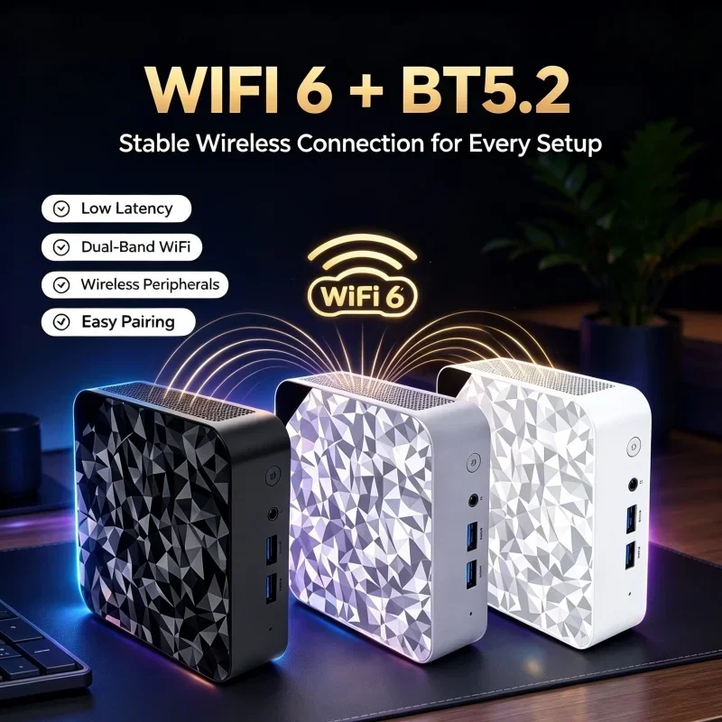 2026 Stellar Core N150 MINI PC Windows 11 Smooth Touch Pocket Sized Console RAM 1TB SSD WIFI 6 BT5.2 4K HD Mini Gaming