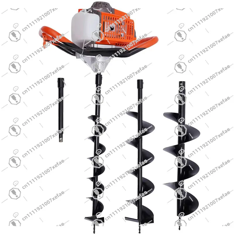

63CC 2300W Power Dozer with Three 10/20/30cm Drill Bits for Digging, Planting, Piling and Drilling