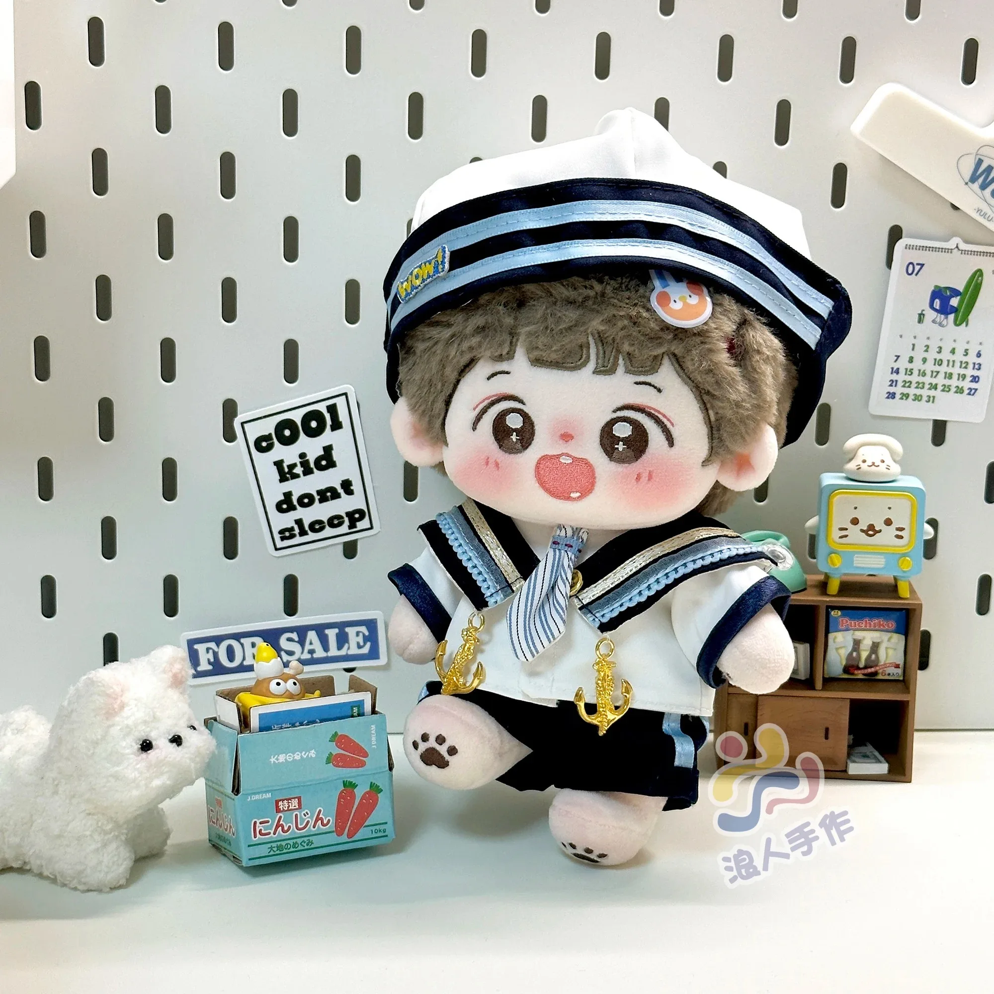 زي تنكري صغير كحلي للأولاد ، ملابس دمية قطيفة ، ملابس فستان ، إكسسوارات زي ، هدية الموضة ، 20 *