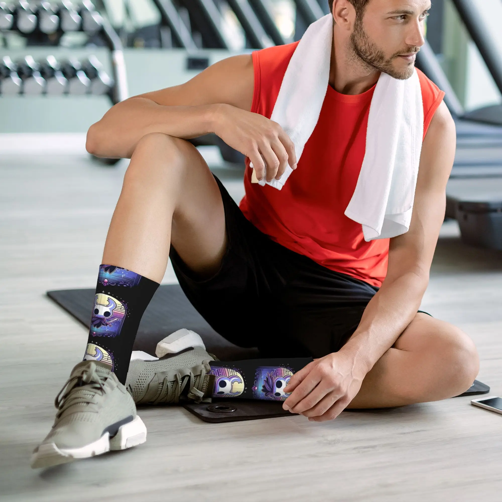 جوفاء فارس جوارب لطيف الرجال الجوارب مريحة جوارب بأشكال مضحكة الخريف الدراجات عدم الانزلاق الجرافيك الجوارب هدية