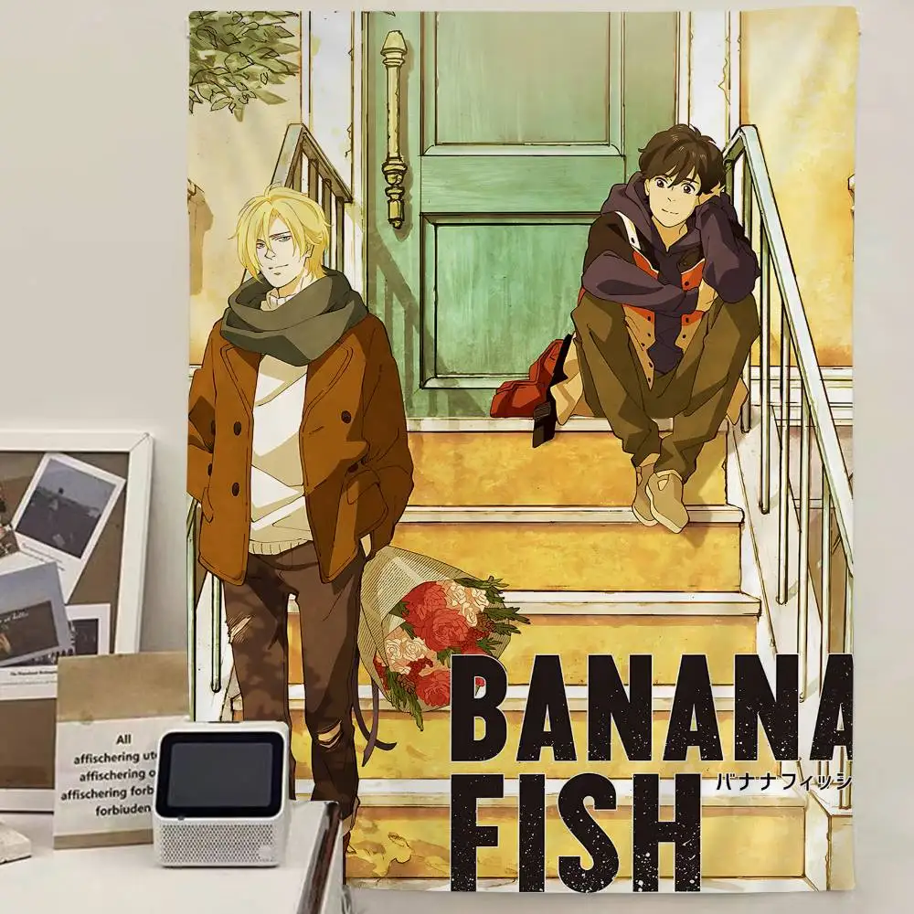 Banana Fish Anime Chart Tapestry Art Science Fiction Room Home Decor Cheap Hippie Wall Hanging