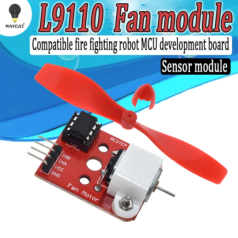 Módulo de Motor de ventilador L9110 de 5V, hélice de ventilador, Robot de lucha contra incendios L9110S para Arduino DIY