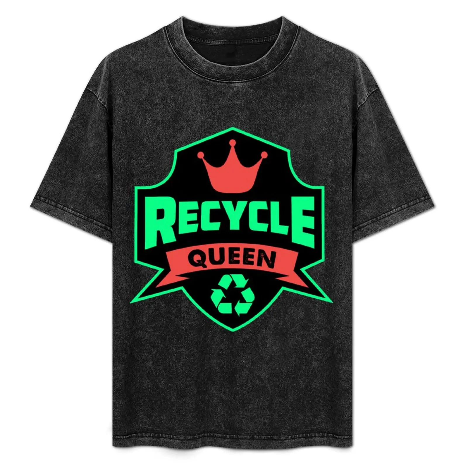 Recycle Queen Recycling Go Green Environmental Waste Earth Day T-Shirt Breathable Sportswear T-Shirt for Men
