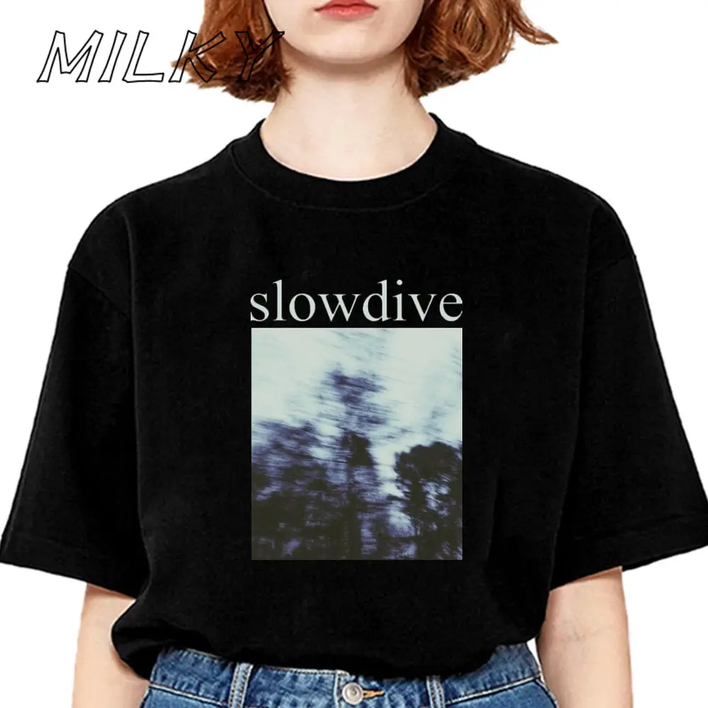 Hip Hop Slowdive Tee Funny 2024 Cartoon T Shirt Women Manga T-shirt Y2k Graphic Tshirt Streetwear Top Tees Female Grunge