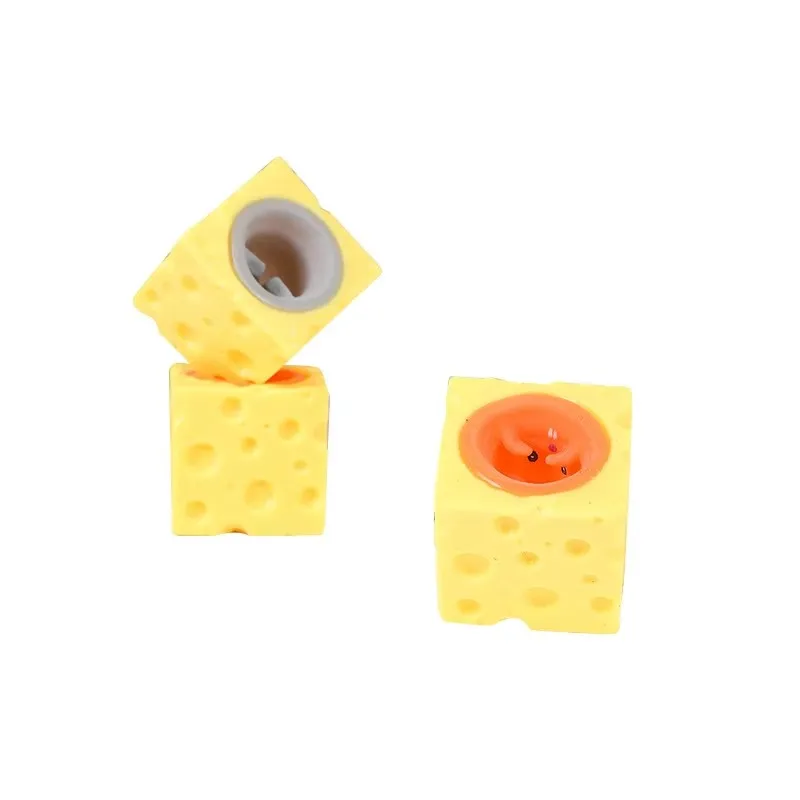 1/3 pièces anti-Stress animal de compagnie fromage souris presser écureuil tasse jouets décompression Fidget Antistress soulagement sensoriel cadeau