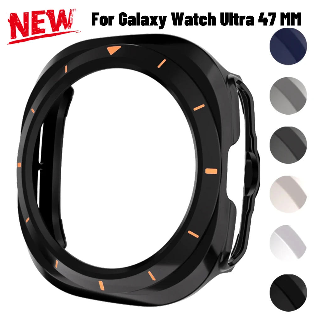 GEEN schermfilm harde pc-hoes voor Samsung Galaxy Watch Ultra 47 mm beschermhoes voor Galaxy Watch 7 Ultra bumperaccessoires