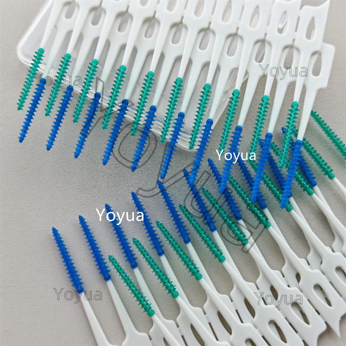 40x20 قطعة/صندوق فرشاة بلاستيكية بين الأسنان من السيليكون أعواد أسنان الأسنان مع أدوات تنظيف الفم الملولبة #6