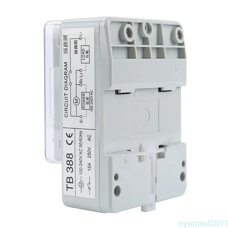 New TB-388 Rectangle 15 minutes / 96 times Switch Timer Without Battery