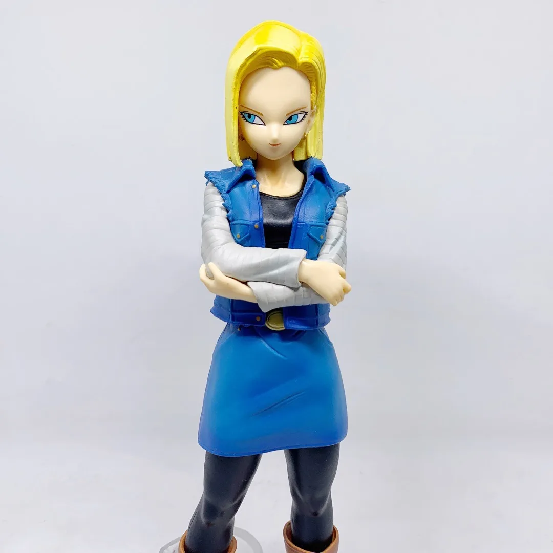 24CM Anime Dragon Ball Z Android 17 18 Figure Android 18 PVC Action Figures Collection Model Toys for Children Christmas Gifts
