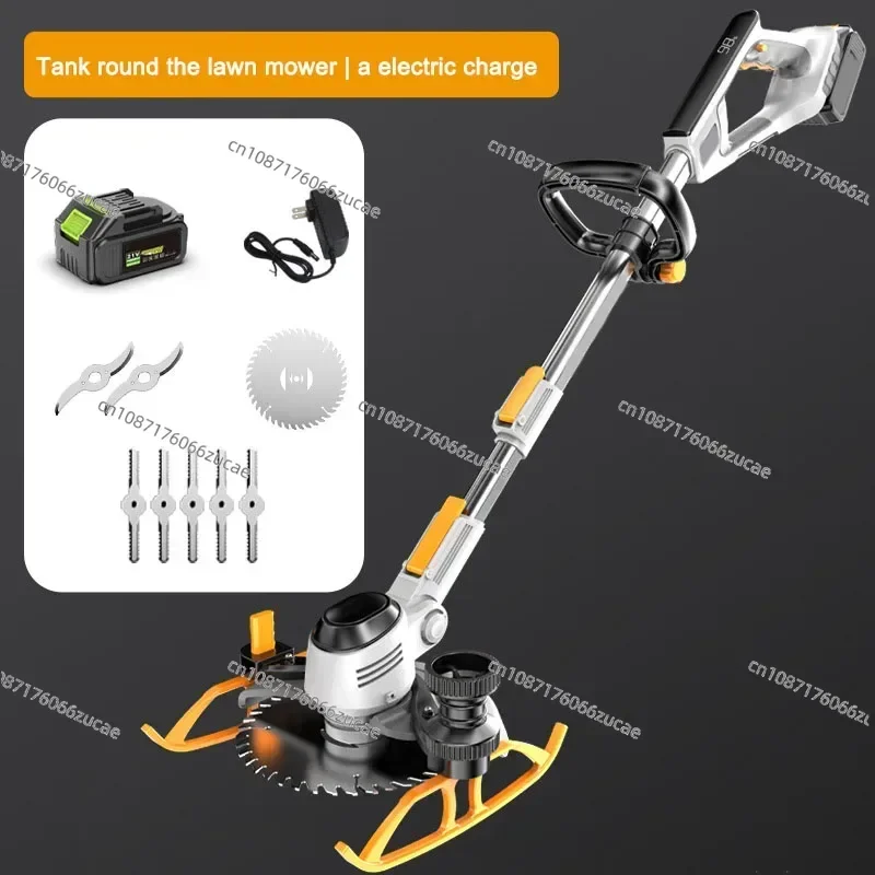 

21V Cordless Electric Lawn Mower Retractable Home Grass Trimmer Handheld Rechargeable Pruning Tools With LCD Display For Garden