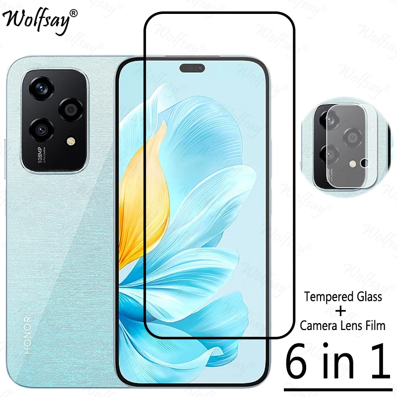 Full Cover Tempered Glass For Honor 200 Lite Screen Protector For Honor 200 Lite Camera Glass For Honor 200 Lite Glass 6.7 inch