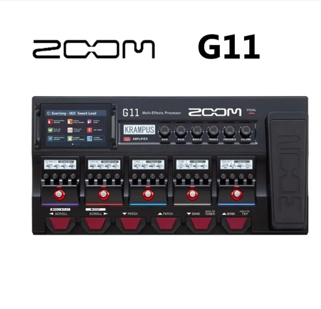 

Zoom G11 Multi-Effects Pedals Processor with Expression Pedal, with Touchscreen Interface 100+ Built in Effects, Amp Modeling