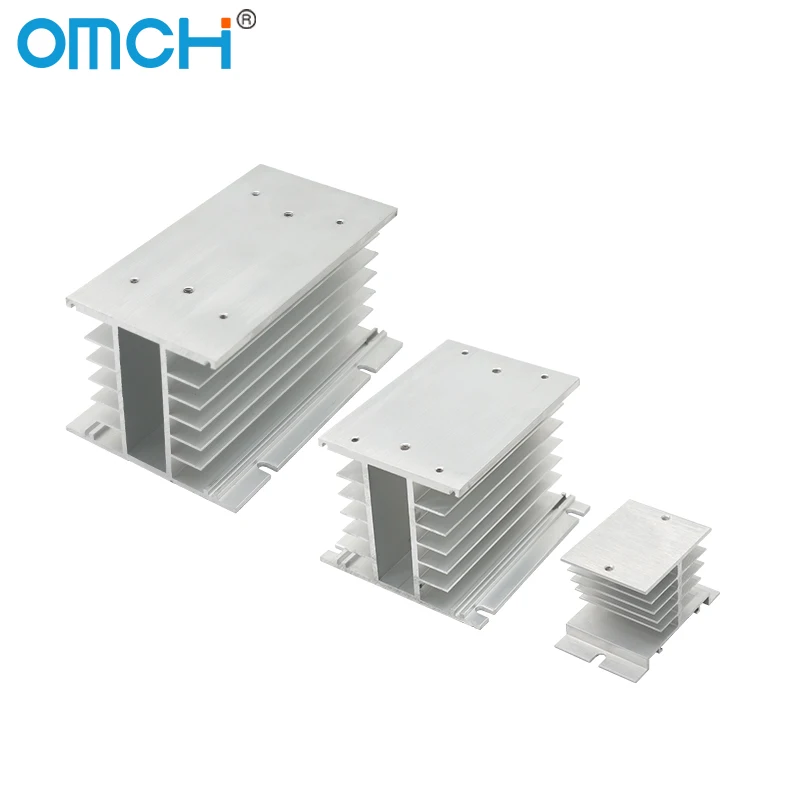 

OMCH Single Phase Solid State Relay SSR Aluminum Heat Sink Dissipation Radiator Heatsinks Suitable For 10A-25A 40A 120A Relay