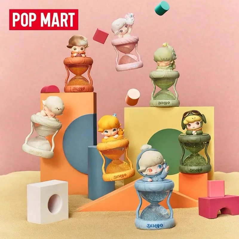 

Официальная подлинная серия Pop Mart Dimoo Limited Time, светящиеся песочные часы, хрустальный шар, глухая коробка Kawaii, подарки на день рождения для мальчиков и девочек