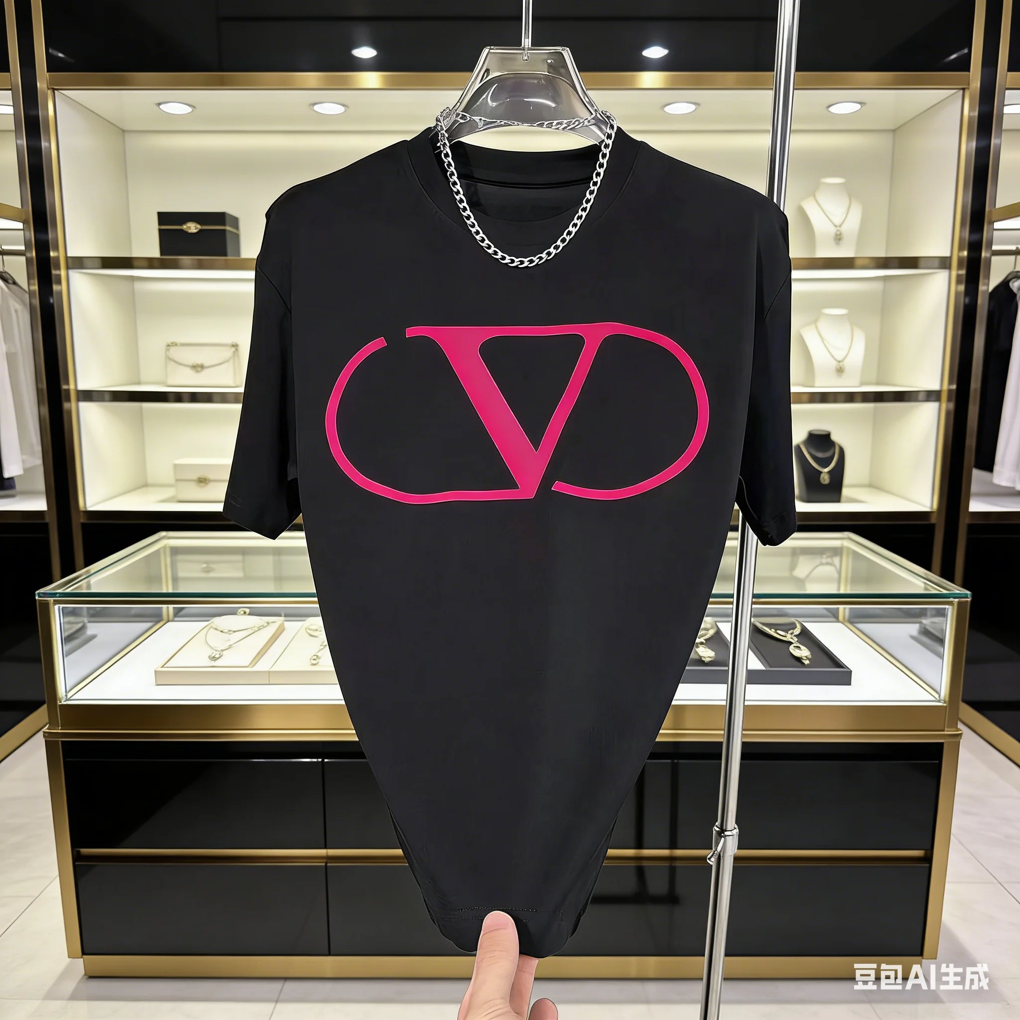 

Loose Short Sleeve Design, Simple Casual Top, Crew-neck Fashion T-shirt 2026 Y2K Luxury Inspired T-shirt with Cotton Print