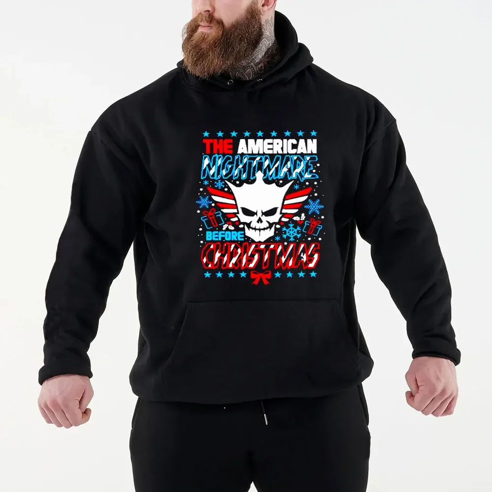 2024 Men's Fighting Fans Famous Wrestler Cody Rhodes Black Hoodie Street Leisure Sports Pullover