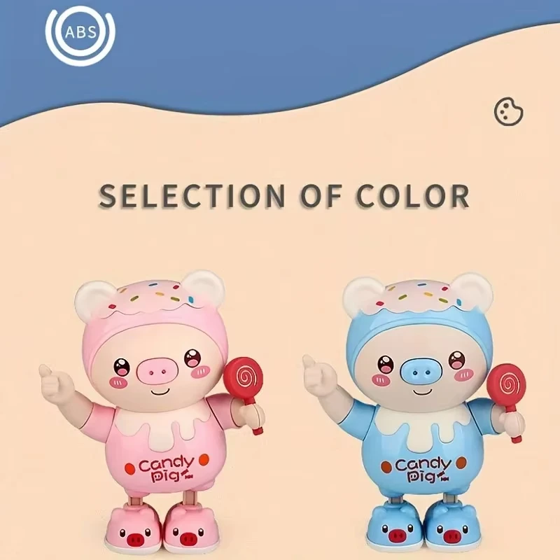 Electric Candy Pig Baby Dancing Doll With Swing Light Music Little Cute Pig Toy Baby Toys with Sound