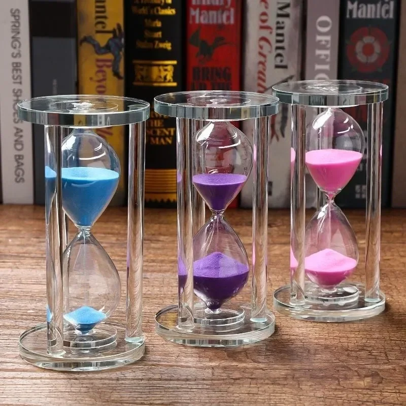 Crystal hourglass timer 15/30/60 minutes children's room decoration European-style home decoration