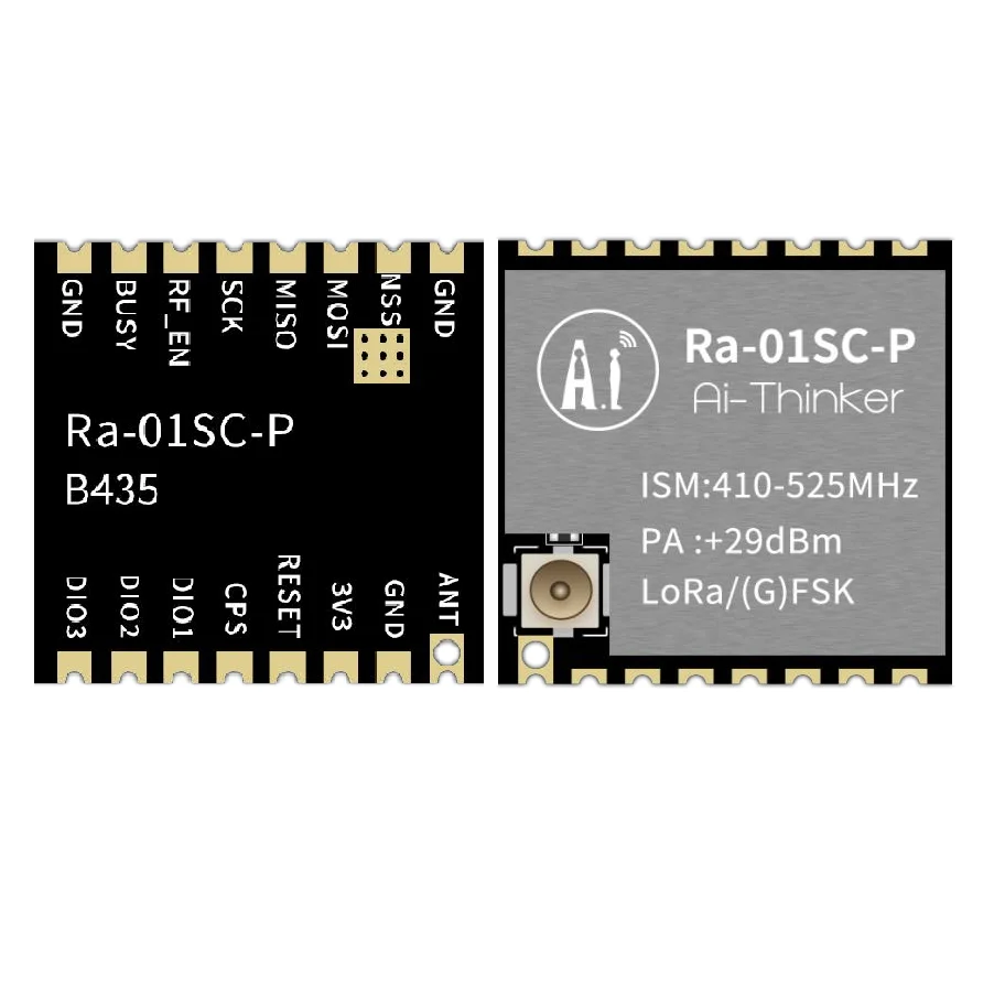 Ra-01SC-P LLCC68 Módulo RF inalámbrico LoRa 410-525MHz, admite comunicación de espectro extendido de larga distancia de 10 km