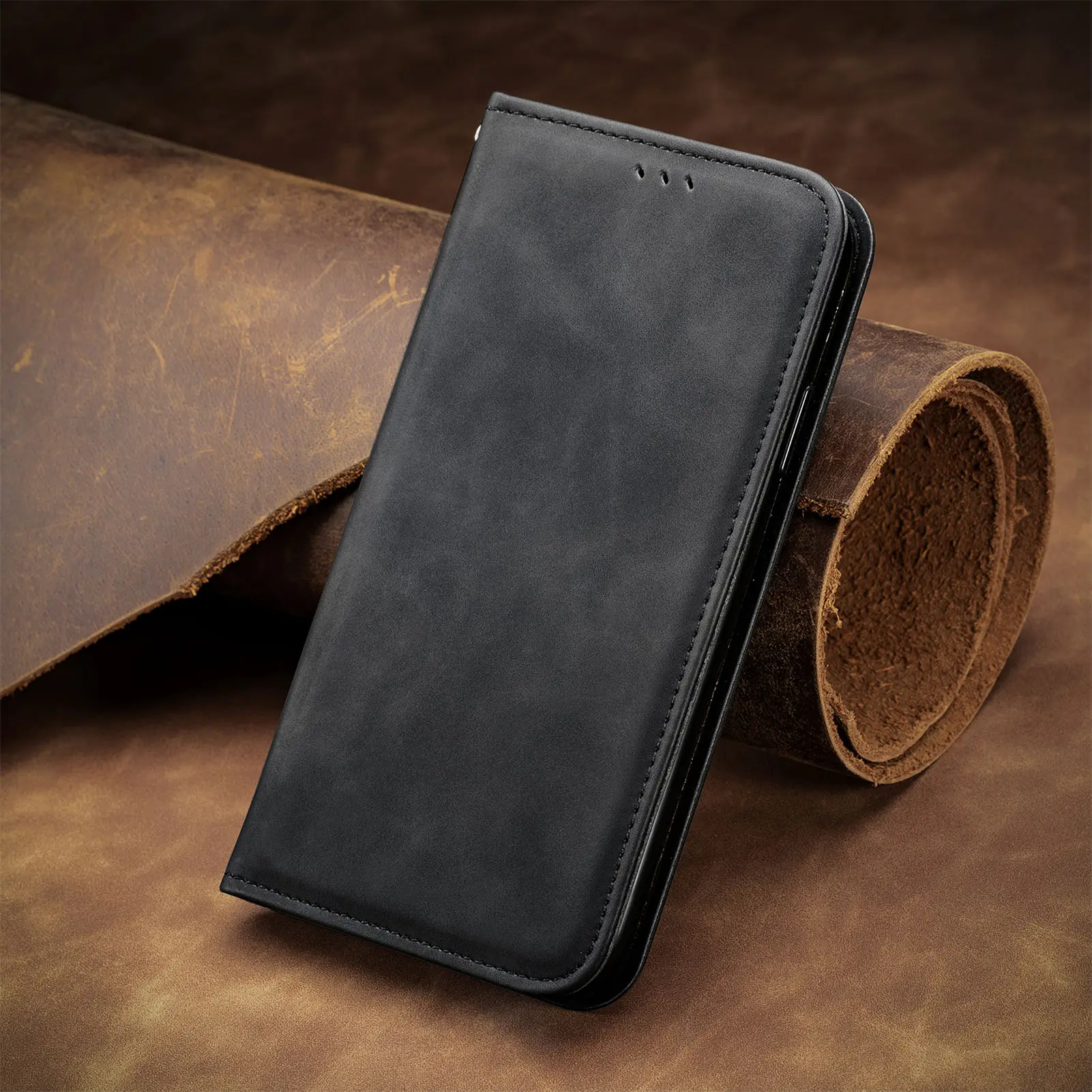 Magnetic Flip Leather Phone Case for Xiaomi Redmi Note 11 Pro 5G Note11 11S Red Mi Note 11+ Anti-Slip Protective Cover