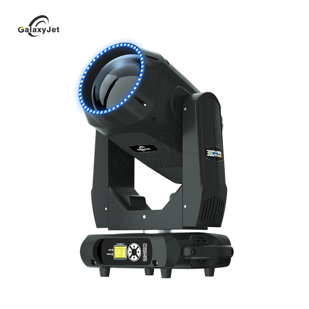 GALAXYJET Bulb 380W Beam Moving Head Light with Ring Frost Effects Spot light DMX512 For Disco DJ Music Party KTV Nightclub