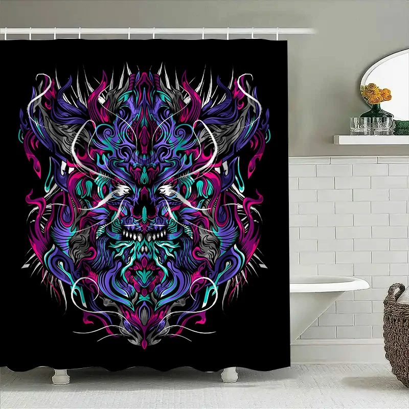 

Tuniu психоделический павлин голова оленя занавеска для душа абстрактный цветочный настенный декор уникальный художественный принт