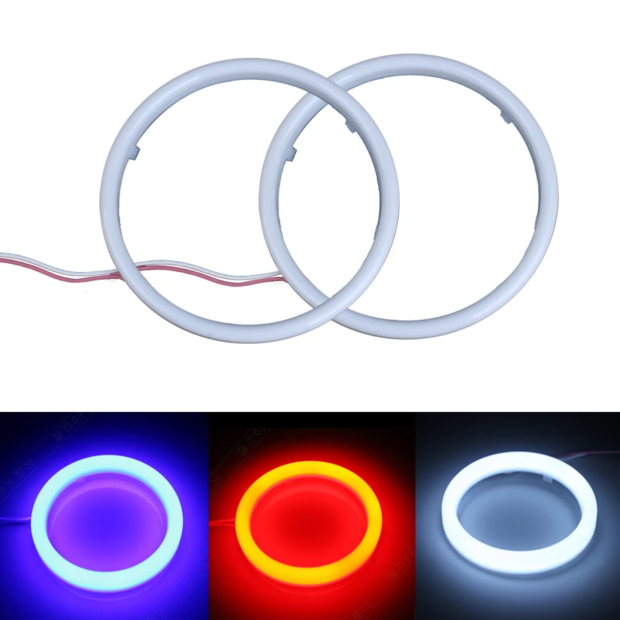 Auto Angel Eyes Rood 60mm 70mm 80mm 90mm 95mm 100mm 110mm 120mm 12V LED Halo Ring DRL Universeel voor Auto Auto Mistlamp Motorfiets