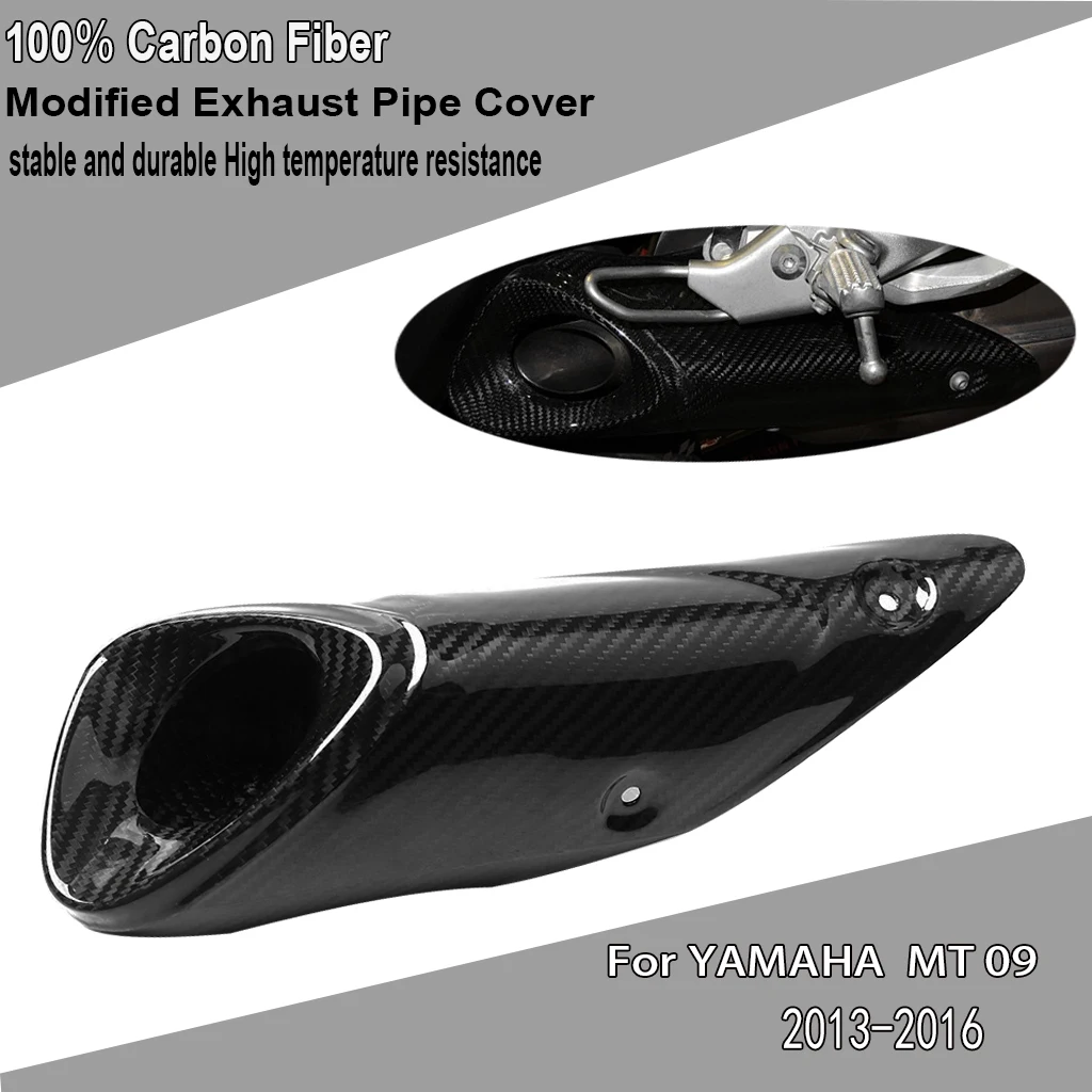 

Full Carbon Fiber Muffler Exhaust Pipe Cover For Yamaha MT09 FZ-09 MT-09 FZ09 2013 2014 2015 2016 Modified Exhaust Pipe Cover