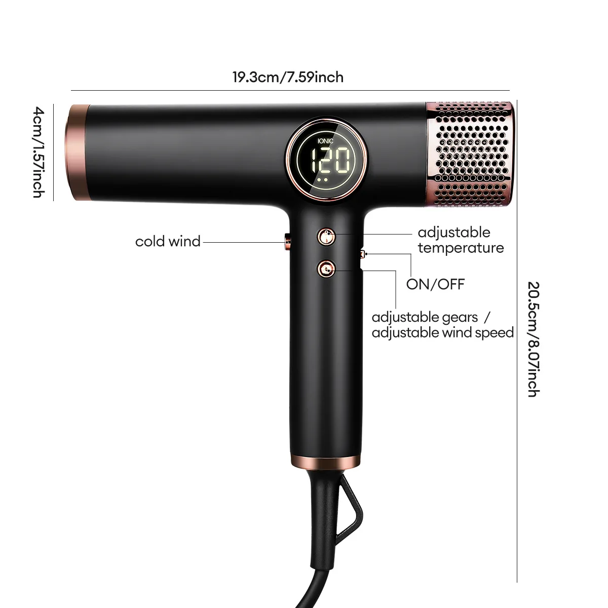 Professional 1800W Powerful Motor 5 in 1 multi Blow Hair Dryer Set BLDC High-speed Hair Dryer