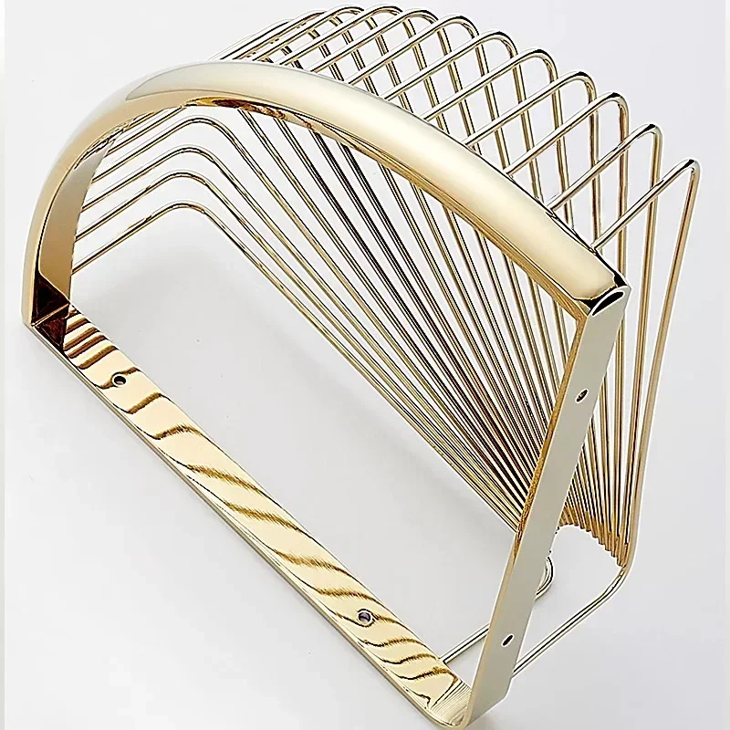 Copper gold bathroom shower room wall corner basket non perforated bathroom rack triangular storage rack for bathroom  shelves