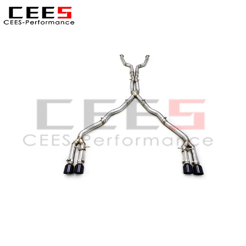 

CEES Catback Exhaust for BMW M6 E63 V10 5.0L 2006-2010 SUS304 2.75inch w/ Dual X Midpipe & Active Sound