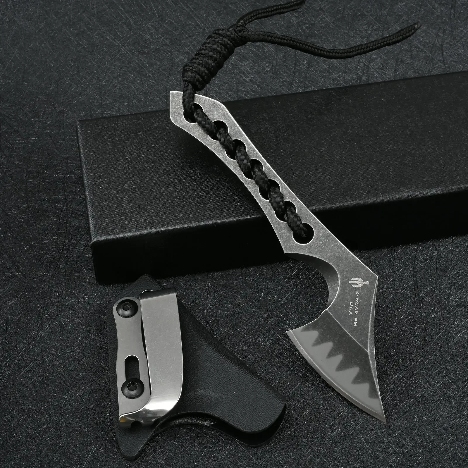1PCS Outdoor EDC Survival Multi Functional Portable Mini Tactical Axe Knife with K Sheath Camping Tools