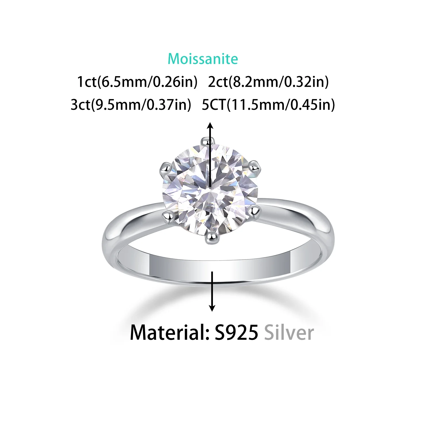 Gra zertifizierter 1-5ct Moissan ite Ring vvs1 Labor Diamanten Solitaire Ring für Frauen Verlobung versprechen Ehering Jewe