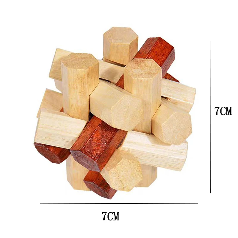 Puzzle di rompicapo difficile con nodo in legno per adulti e bambini Sblocca giocattoli ad incastro Sfida IQ Regali educativi