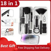 18-in-1 Computer Keyboard Cleaner Brush Kit Cleaning Tools for Airpods/laptop/phone/computer/screen Keycap Puller Phone Holder