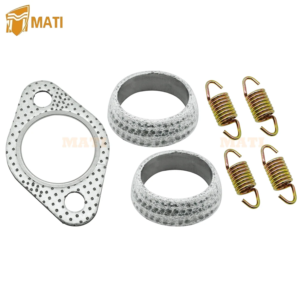 Exhaust Muffler Gasket Seal Spring Rebuild Kit for Polaris 01-14 Sportsman 400 450 500 Ranger 400 425 500 Scrambler 500 Hawkeye