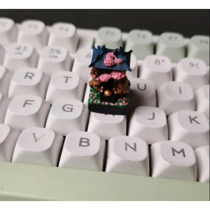 

Wukong-themed Black Wind Mountain Land God Temple Keycaps Custom-made Chinese Legendary Story Journey to the West Temple