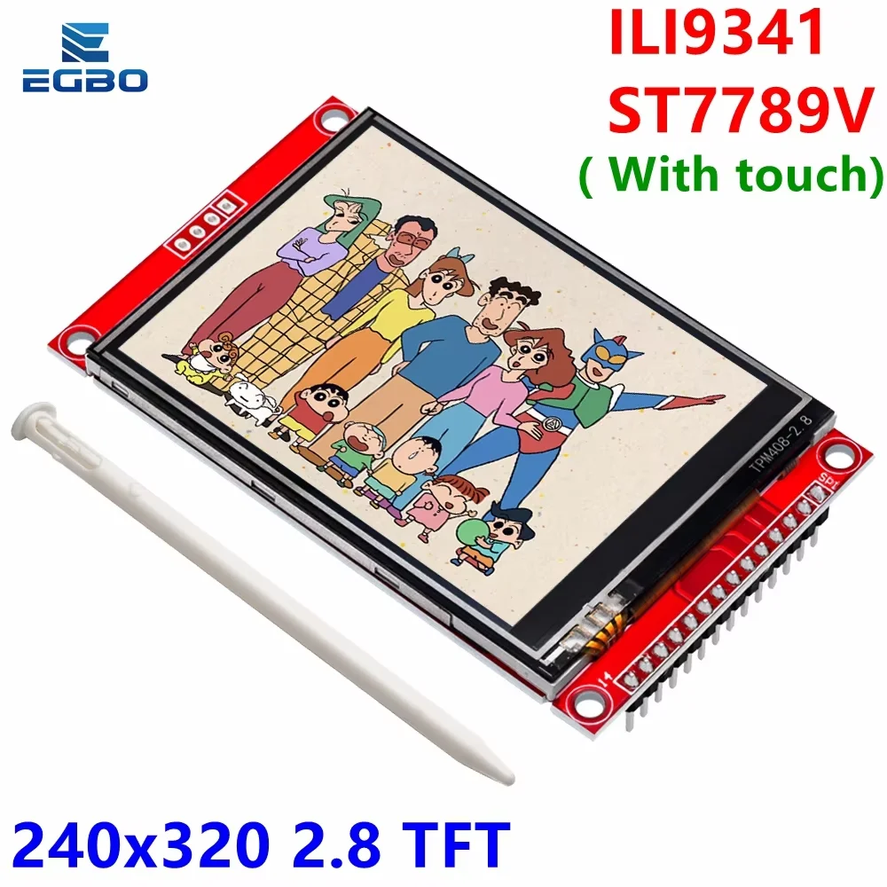 1 قطعة J34 F85 240x320 2.8 "SPI TFT LCD لوحة اللمس المنفذ التسلسلي وحدة مع PCB ILI9341 ST7789V 5 فولت/3.3 فولت 2.8 TFT مع اللمس