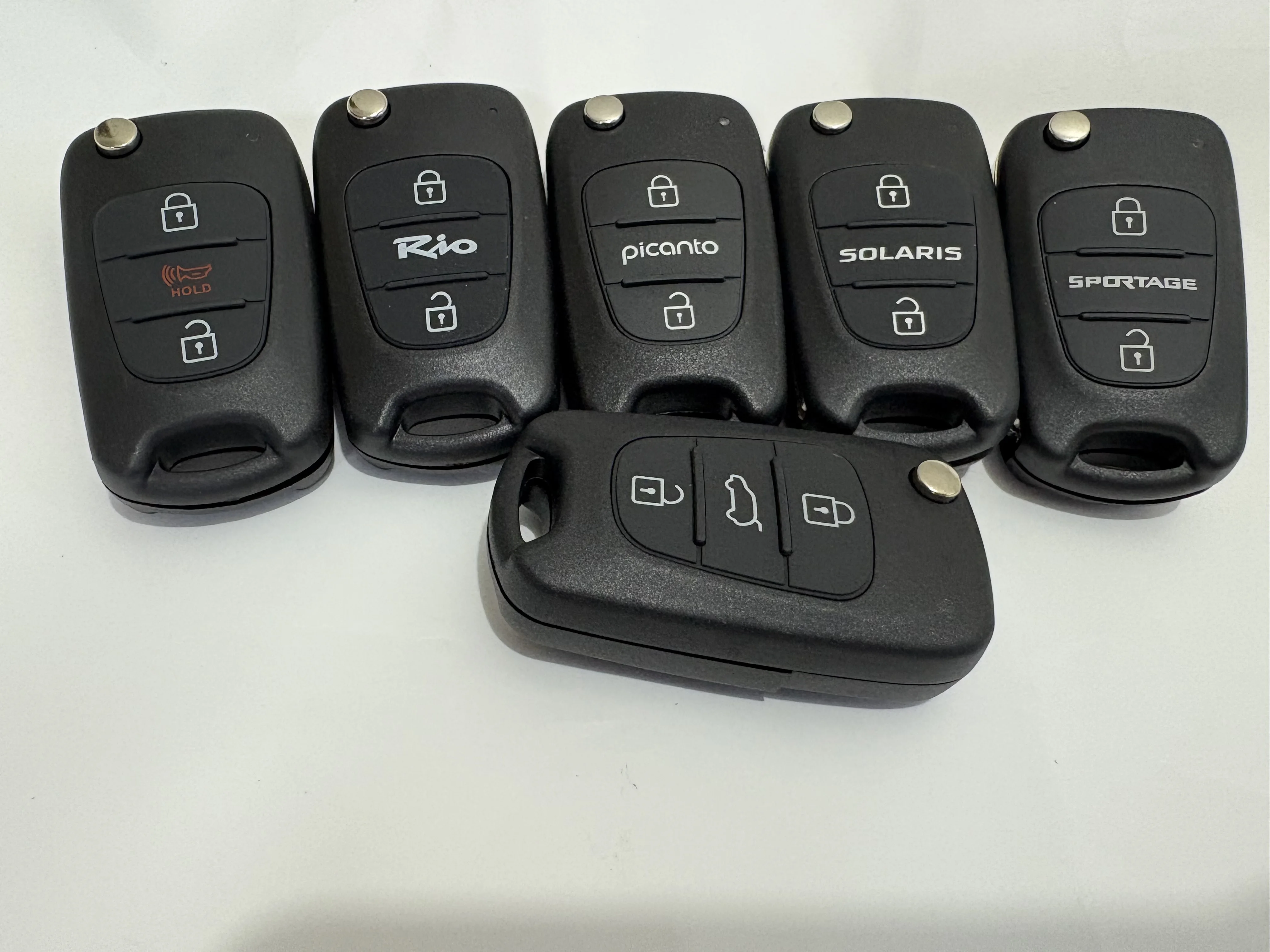 1PC New Replacement For KIA Picanto RIO Solaris Sportage 3 Buttons Car Key FOB Remote Case Shell Flip Blank Uncut Blade No Logo