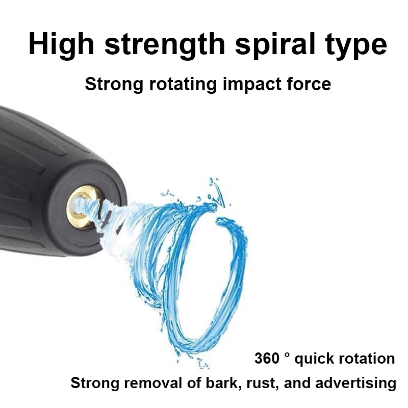 Cross border high-pressure cleaning machine rotary turbine nozzle 1/4 inch quick connector 2500-4000psi connector